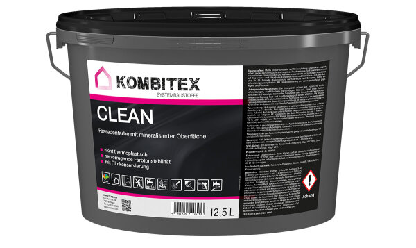 Kombitex Clean Hochleistungs-Fassadenfarbe mit mineralisierter Oberfläche 12,5 l