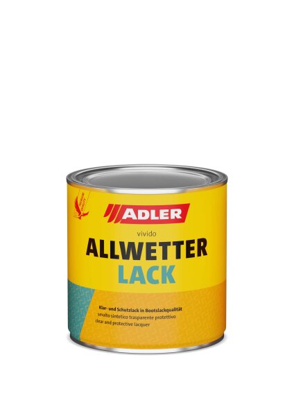 Adler Vivido Allwetterlack Bootslack Klarlack für innen und außen farblos 2,5l