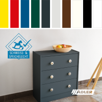 Adler 5in1 Buntlack 2,5 l - umweltschonender, wasserbasierter Lack für Holz, Metall & Kunststoff