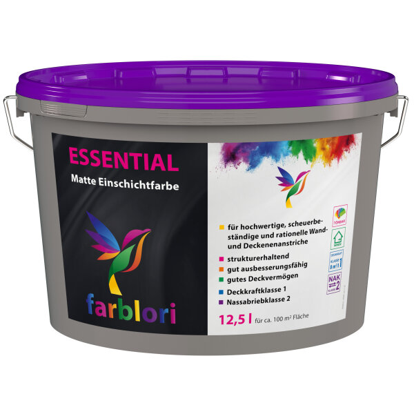 farblori Essential 12,5l Matte Einschichtfarbe